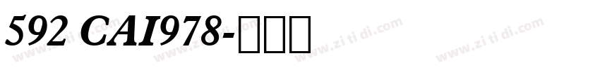 592 CAI978字体转换
